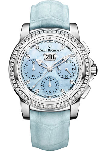Carl F. Bucherer Watches - Patravi ChronoDate Stainless Steel - Diamonds - Style No: 00.10611.08.84.11