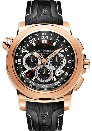 Carl F. Bucherer Watches - Patravi TravelTec Rose Gold - Style No: 00.10620.03.33.02
