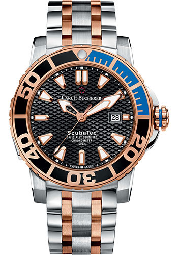 Carl F. Bucherer Watches - Patravi ScubaTec Steel and Rose Gold - Style No: 00.10632.24.33.21