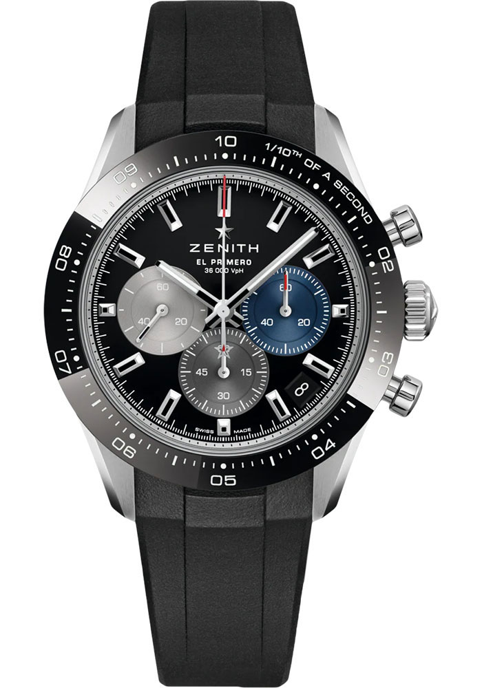 Zenith Watches - Chronomaster Sport Steel - Rubber Strap - Style No: 03.3100.3600/21.R951