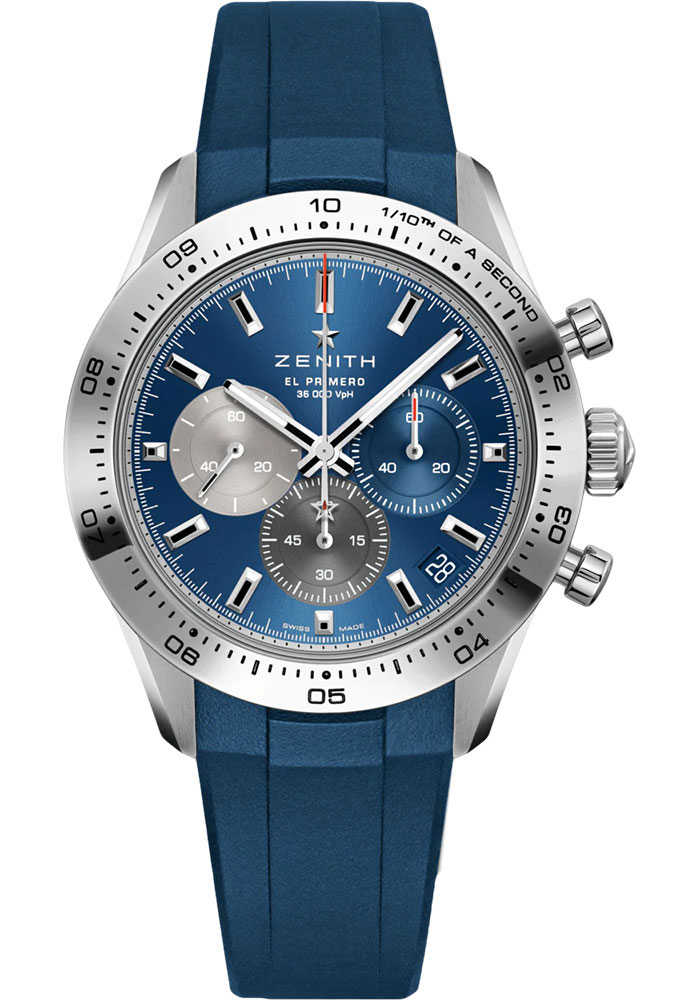 Zenith Watches - Chronomaster Sport Steel - Rubber Strap - Style No: 03.3114.3600/51.R950