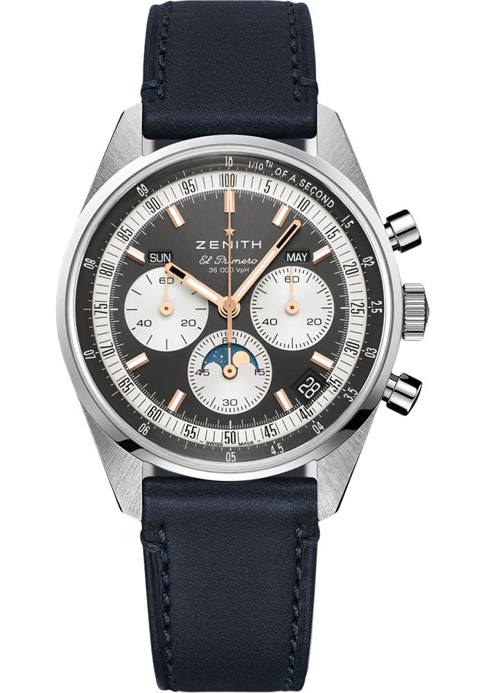 Zenith Watches - Chronomaster Original Steel - Leather Strap - Style No: 03.3400.3610/39.C910