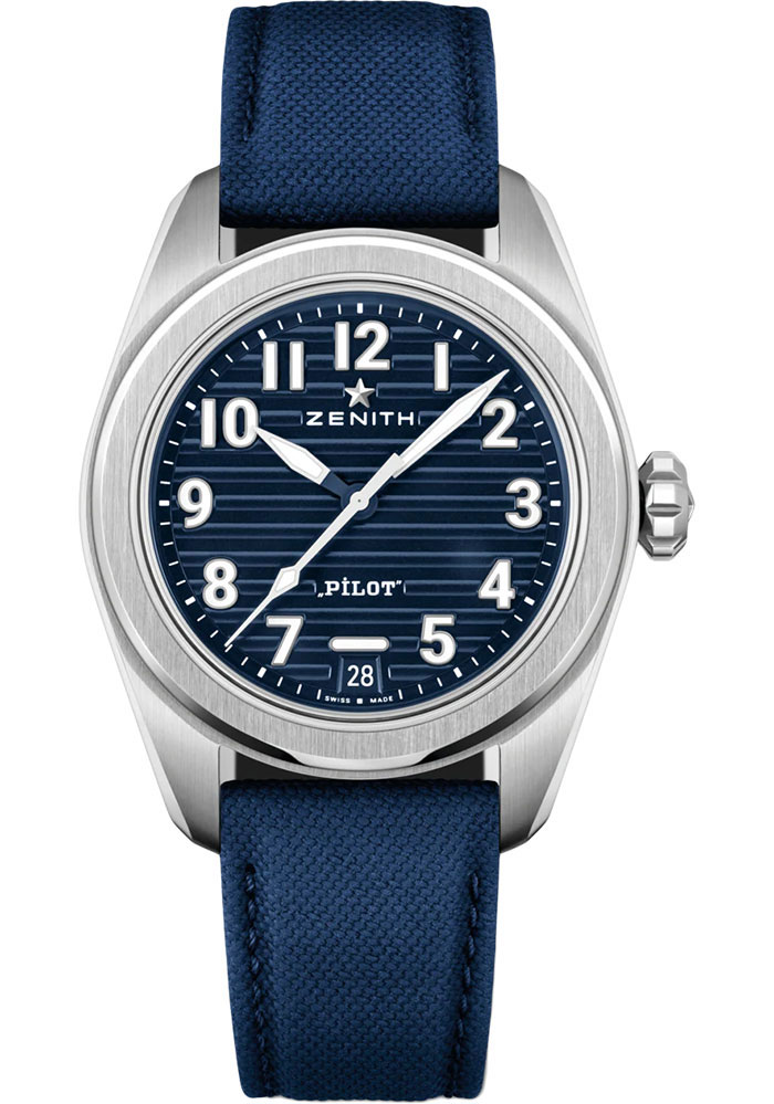 Zenith Watches - Pilot Automatic Steel - Leather Strap - Style No: 03.4000.3620/51.I003