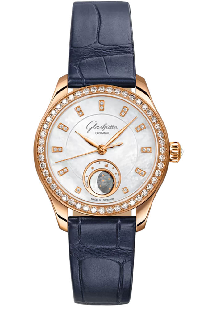 Glashutte Original Watches - Serenade Luna Red Gold - Alligator Strap - Style No: 1-35-14-01-15-04
