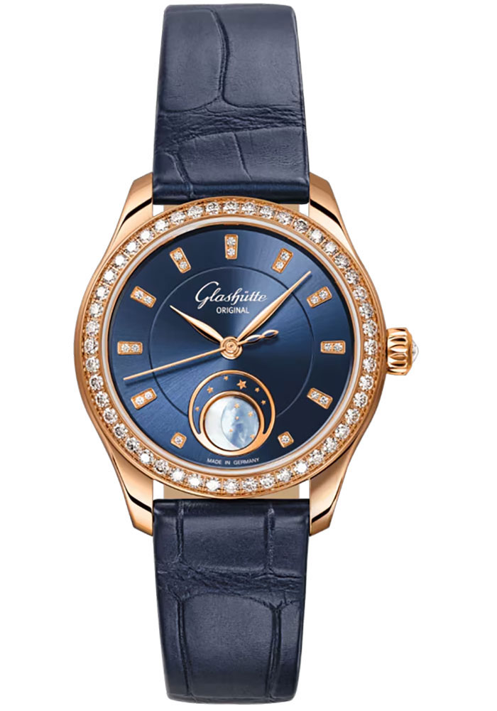 Glashutte Original Watches - Serenade Luna Red Gold - Alligator Strap - Style No: 1-35-14-06-15-04