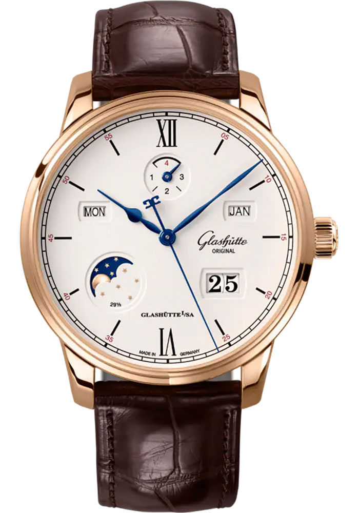 Glashutte Original Watches - Senator Excellence Perpetual Calendar Red Gold - Alligator Strap - Style No: 1-36-02-02-05-61