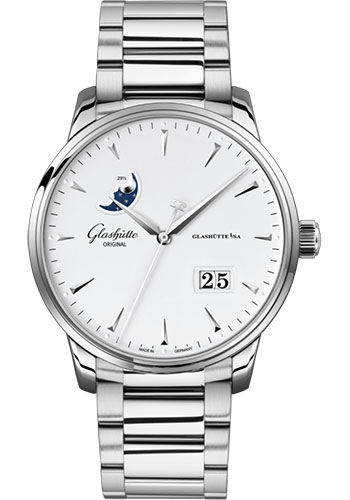 Glashutte Original Watches - Senator Excellence Panorama Date Moon Phase Stainless Steel - Bracelet - Style No: 1-36-04-05-02-71
