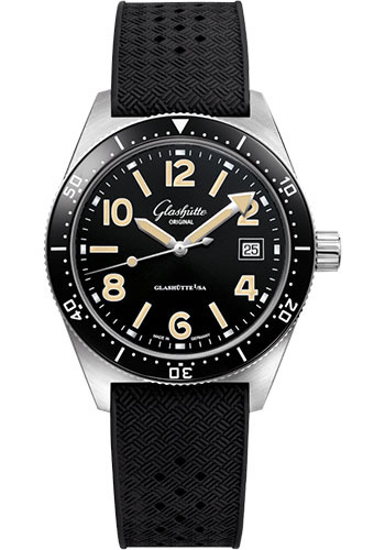 Glashutte Original Watches - SeaQ Stainless Steel - Rubber Strap - Style No: 1-39-11-06-80-06