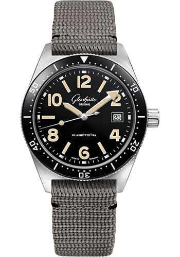Glashutte Original Watches - SeaQ Stainless Steel - Synthetic Strap - Style No: 1-39-11-06-80-34