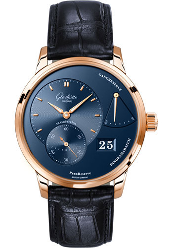 Glashutte Original Watches - PanoReserve Red Gold - Alligator Strap - Pin Buckle - Style No: 1-65-01-04-15-01
