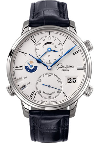 Glashutte Original Watches - Senator Cosmopolite White Gold - Alligator Strap - Folding Buckle - Style No: 1-89-02-01-04-30
