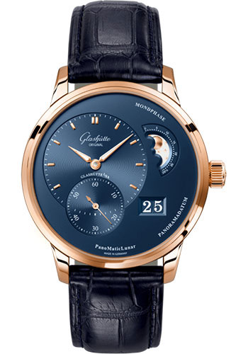 Glashutte Original Watches - PanoMaticLunar Red Gold - Alligator Strap - Folding Buckle - Style No: 1-90-02-11-35-30