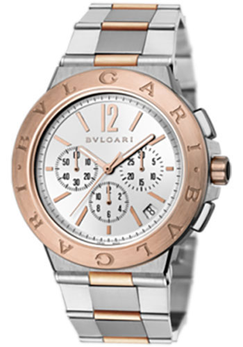 Bulgari Watches - Diagono Velocissimo 41 mm - Steel and Pink Gold - Style No: 102332 DG41WSPGDCH