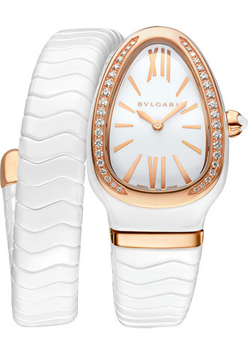 Bulgari Watches - Serpenti Spiga - 35 mm - White Ceramic - Style No: 102613