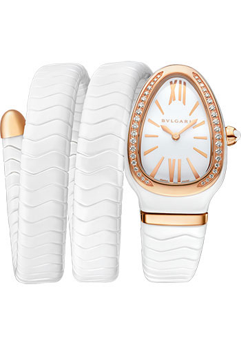 Bulgari Watches - Serpenti Spiga - 35 mm - White Ceramic - Style No: 102886