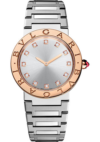 Bulgari Watches - Bulgari Bulgari 33 mm - Steel and Pink Gold - Bracelet - Style No: 103577