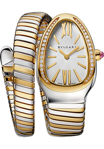 Bulgari Watches - Serpenti Tubogas - 35 mm - Steel and Yellow Gold - Style No: 103648