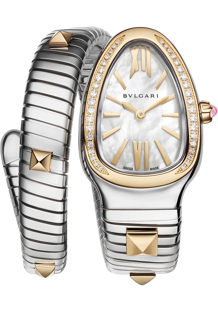 Bulgari Watches - Serpenti Tubogas - 35 mm - Steel and Yellow Gold - Style No: 104301