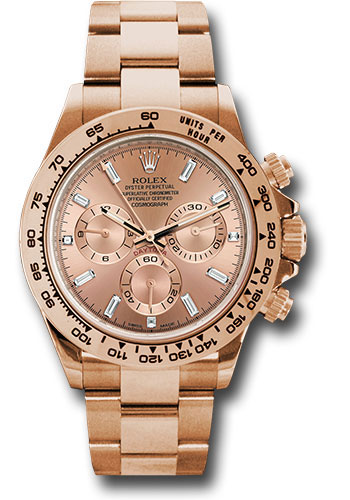 rolex daytona rose gold baguette