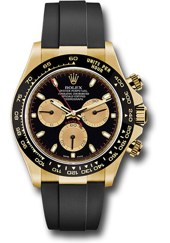 rolex black and gold watch