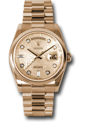 Rolex Watches - Day-Date 36 Pink Gold - Domed Bezel - President - Style No: 118205 chjdp