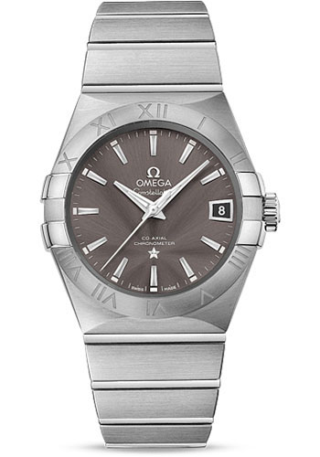Omega Watches - Constellation Co-Axial 38 mm - Brushed Stainless Steel - Style No: 123.10.38.21.06.001