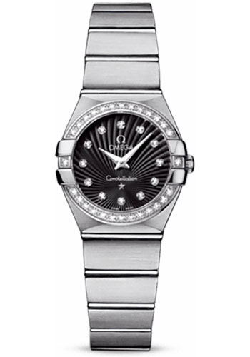 Omega Watches - Constellation Quartz 24 mm - Brushed Stainless Steel - Style No: 123.15.24.60.51.001