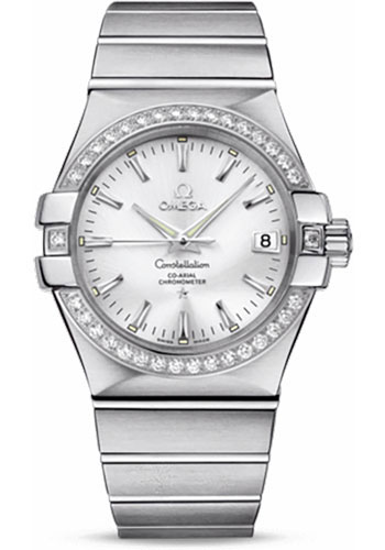 Omega Watches - Constellation Co-Axial 35 mm - Brushed Stainless Steel - Style No: 123.15.35.20.02.001