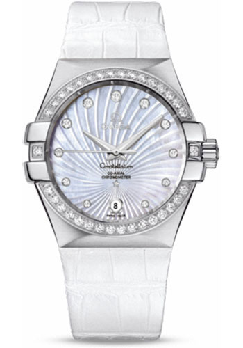 Omega Watches - Constellation Co-Axial 35 mm - Brushed Stainless Steel - Style No: 123.18.35.20.55.001