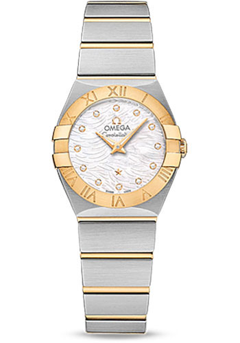 Omega Watches - Constellation Quartz 24 mm - Brushed Steel And Yellow Gold - Style No: 123.20.24.60.55.008