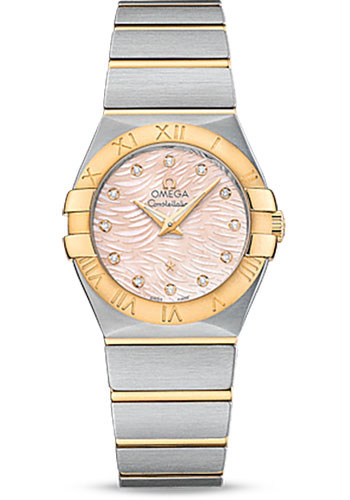 Omega Watches - Constellation Quartz 27 mm - Brushed Steel And Yellow Gold - Style No: 123.20.27.60.57.005