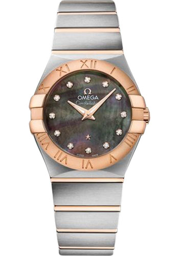 Omega Watches - Constellation Quartz 27 mm - Brushed Steel and Red Gold - Style No: 123.20.27.60.57.006