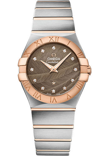 Omega Watches - Constellation Quartz 27 mm - Brushed Steel and Red Gold - Style No: 123.20.27.60.63.003