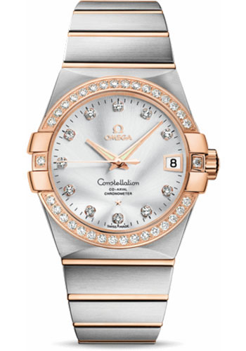 Omega Watches - Constellation Co-Axial 38 mm - Brushed Steel and Red Gold - Style No: 123.25.38.21.52.001