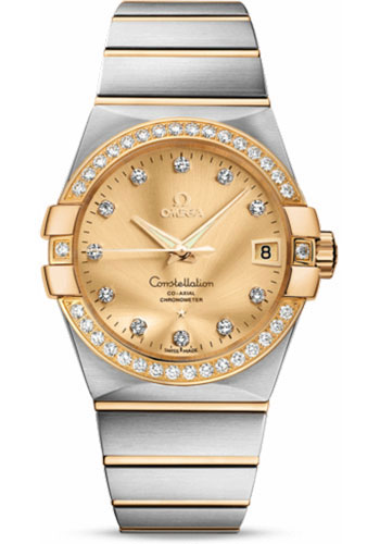 Omega Watches - Constellation Co-Axial 38 mm - Brushed Steel and Yellow Gold - Style No: 123.25.38.21.58.001
