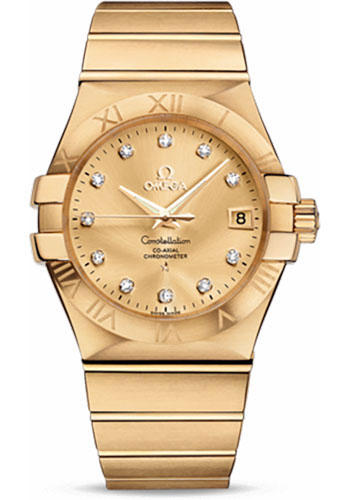 Omega Watches - Constellation Co-Axial 35 mm - Brushed Yellow Gold - Style No: 123.50.35.20.58.001