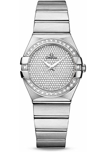 Omega Watches - Constellation Quartz 27 mm - Brushed White Gold - Style No: 123.55.27.60.99.001