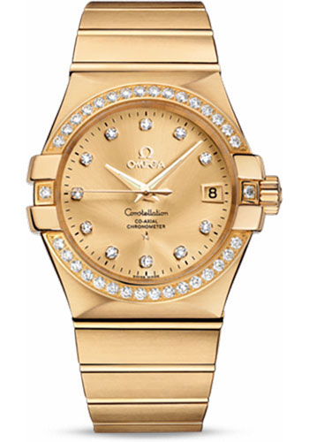 Omega Watches - Constellation Co-Axial 35 mm - Brushed Yellow Gold - Style No: 123.55.35.20.58.001