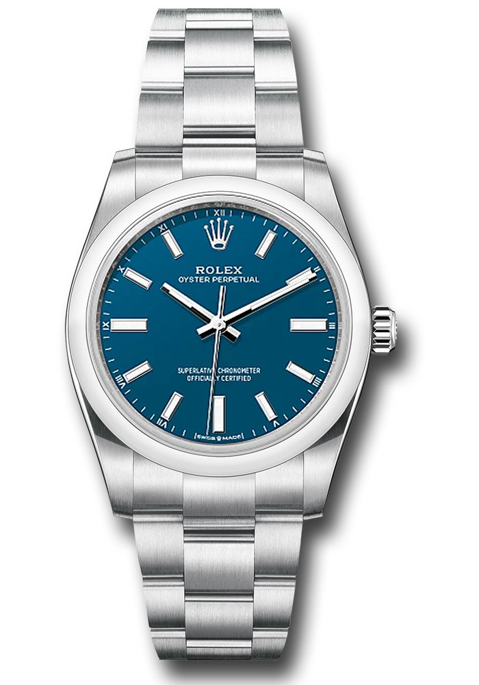 Rolex Watches - Oyster Perpetual 34 Steel - Style No: 124200 blulio