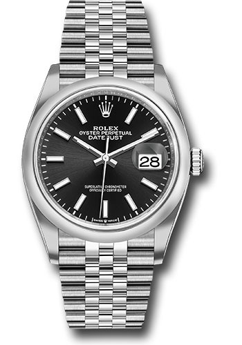 rolex datejust 36 black dial jubilee