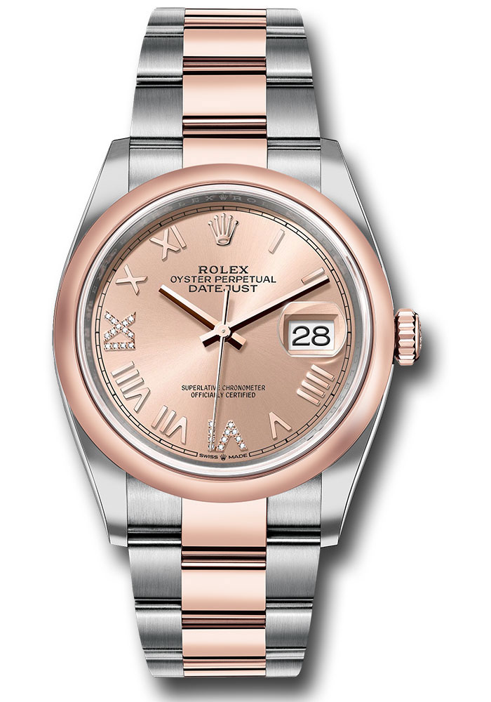 Rolex Watches - Datejust 36 Steel and Pink Gold - Domed Bezel - Oyster - Style No: 126201 rodnr69o