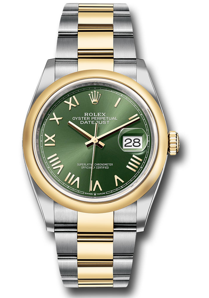 Rolex Watches - Datejust 36 Steel and Yellow Gold - Domed Bezel - Oyster - Style No: 126203 ognro