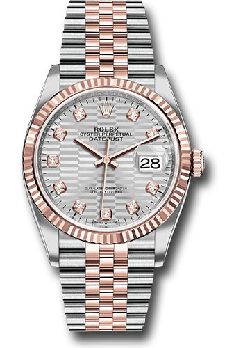 Rolex Watches - Datejust 36 Steel and Pink Gold - Fluted Bezel - Jubilee - Style No: 126231 sflmdj