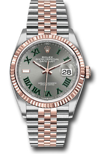 Rolex Watches - Datejust 36 Steel and Pink Gold - Fluted Bezel - Jubilee - Style No: 126231 slgrj