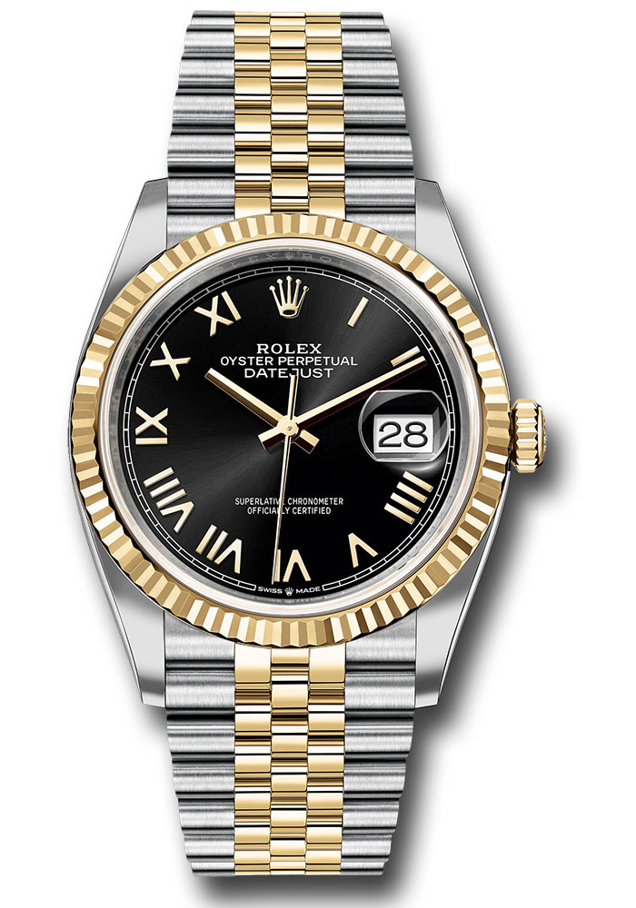 Rolex Watches - Datejust 36 Steel and Yellow Gold - Fluted Bezel - Jubilee - Style No: 126233 bknrj