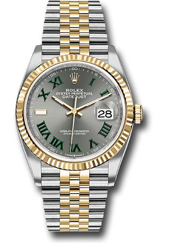 Rolex Watches - Datejust 36 Steel and Yellow Gold - Fluted Bezel - Jubilee - Style No: 126233 slgrj