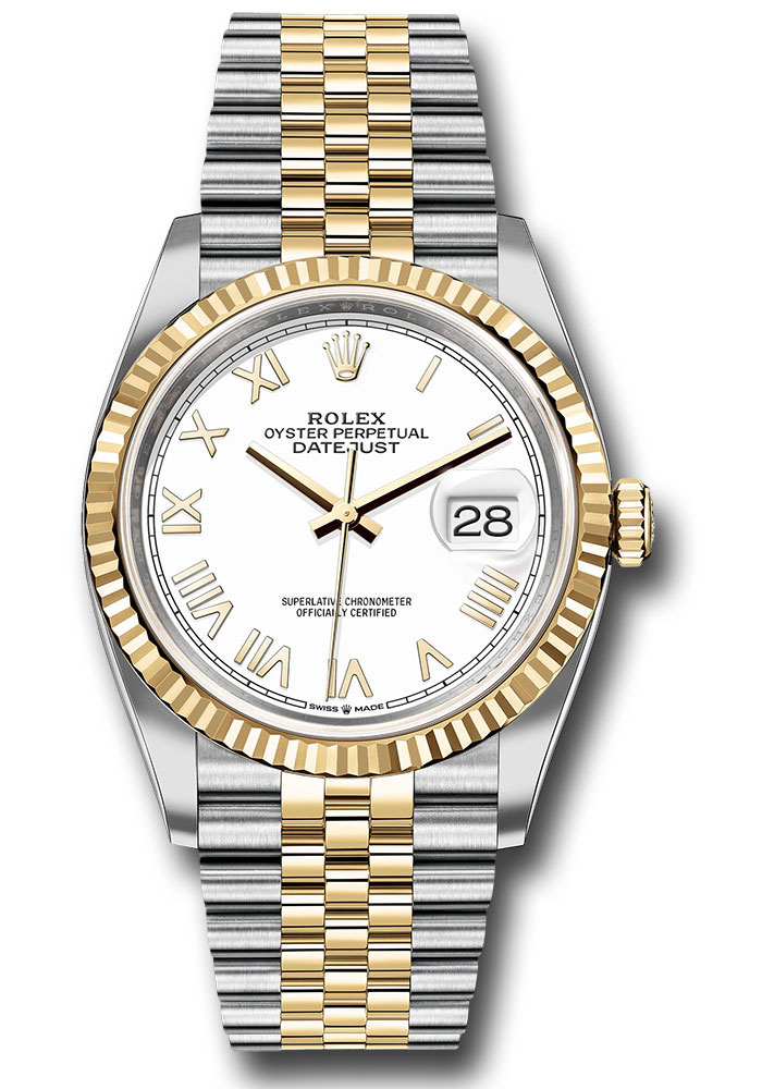 Rolex Watches - Datejust 36 Steel and Yellow Gold - Fluted Bezel - Jubilee - Style No: 126233 whnrj