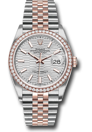 Rolex Watches - Datejust 36 Steel and Pink Gold - Diamond Bezel - Jubilee - Style No: 126281rbr sflmij
