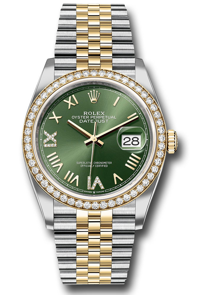 Rolex Watches - Datejust 36 Steel and Yellow Gold - Diamond Bezel - Jubilee - Style No: 126283rbr ogdnr69j