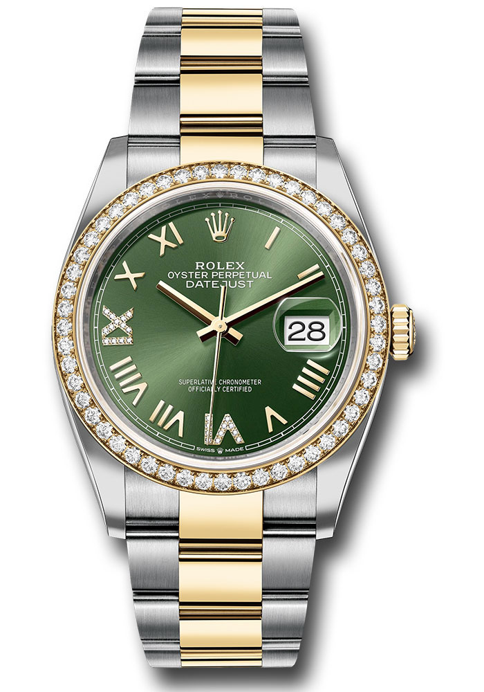 Rolex Watches - Datejust 36 Steel and Yellow Gold - Diamond Bezel - Oyster - Style No: 126283rbr ogdnr69o
